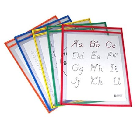 C-LINE PRODUCTS C-Line Products Inc CLI40620 Reusable Dry Erase Pockets 25/Box Assorted Primary 6 X 9 CLI40620